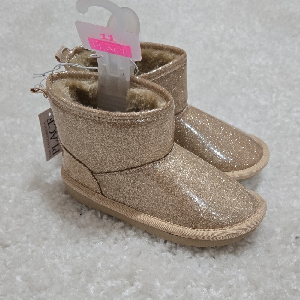 NWT Children's Place Gold Toddler Boots